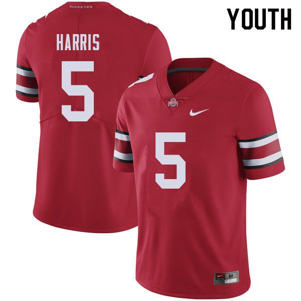 Youth Ohio State Buckeyes #5 Jaylen Harris Red Authentic College Stitched Football Jersey 23SK041PK